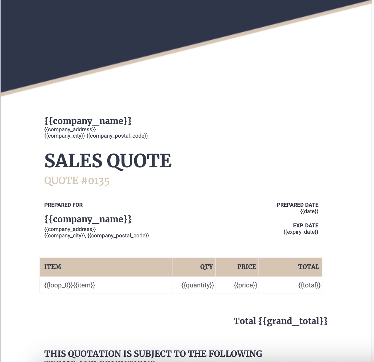 Classic Invoice template
